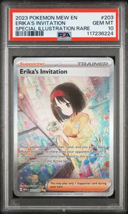 Pokemon TCG Erika's Invitation 203 PSA 10 151 - Image 1