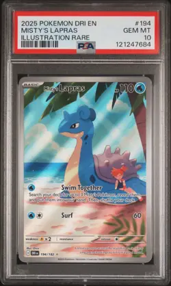 Pokemon Destined Rivals Misty’s Lapras PSA 10 - 194/182 🌍 📦 - Image 1