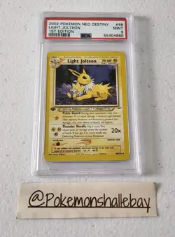 Light Jolteon 1st Edition 48/105 - Neo Destiny *PSA 9 - MINT* Pokemon Card - Image 1