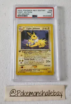Light Jolteon 1st Edition 48/105 - Neo Destiny *PSA 9 - MINT* Pokemon Card - Image 3