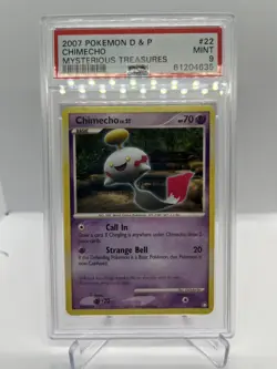 2007 Diamond & Pearl - Mysterious Treasures Chimecho 22/123 Graded PSA 9 Low Pop - Image 1