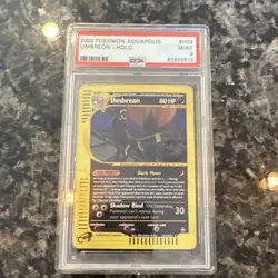 Pokemon Umbreon H29/H32 Aquapolis Holo Rare PSA 9 2003 Mitsuhiro Arita - Image 1