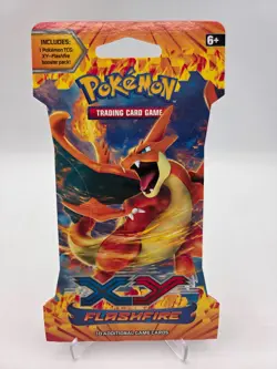 Pokemon TCG XY Flashfire Sleeved Booster Pack Sealed Mega Charizard Y Artwork - Image 1