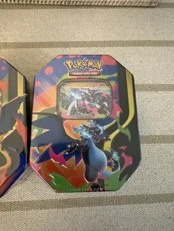 Pokemon TCG: Mega Charizard ex Tin (Set of 2 Tins) - Brand New Sealed - Image 3