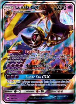 Lunala GX 66/149 SM Base Set Pokemon TCG NM - Image 1