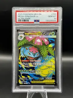 PSA 10 Mega Venusaur ex Ultra Rare 155/132 Pokemon Mega Evolution ENGLISH GEM - Image 1