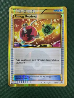 Pokemon TCG Energy Retrieval Gold Secret Rare 99/98 XY Ancient Origins LP - Image 1