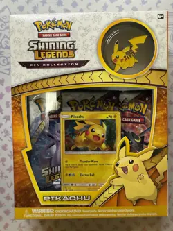 Pokemon Pikachu TCG Shining Legends Pin Collection Box Sealed - Image 1