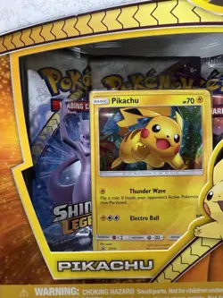 Pokemon Pikachu TCG Shining Legends Pin Collection Box Sealed - Image 3