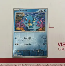 2023 Pokemon S&V Shrouded Fable Horsea 10 /64 Reverse Holographic Holo Foil - Image 1