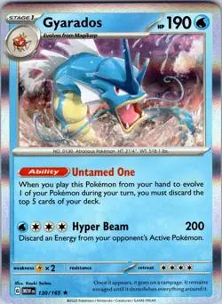 Gyarados 130/165 SV: Scarlet & Violet 151 Pokemon NM Holofoil - Image 1
