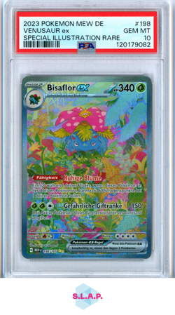 VENUSAUR EX SPECI4L ILLUSTRATION RARE POKEMON GERMAN MEW DE-151 2023 198 PSA 10 - Image 1
