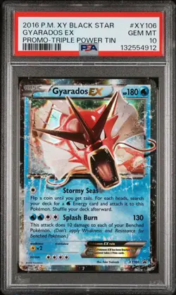Pokemon Gyarados EX Triple Power Tin Holo Promo XY106 PSA 10 Gem Mint - Image 1