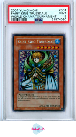 FAIRY KING TRUESDALE WORLD CHAMP.TOURNAMENT YU-GI-OH! 2004 001 PSA 9 - Image 1