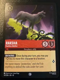 Raksha - Fearless Mother 107/204 Common Whispers In The Well Disney Lorcana TCG - Image 1