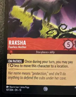 Raksha - Fearless Mother 107/204 Common Whispers In The Well Disney Lorcana TCG - Image 4