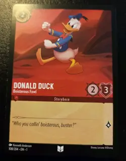 Donald Duck - Boisterous Fowl 108/204 Uncommon The First Chapter Disney Lorcana - Image 1