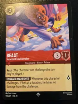 Beast - Snowfield Troublemaker 118/204 Super Rare Winterspell Disney Lorcana TCG - Image 1