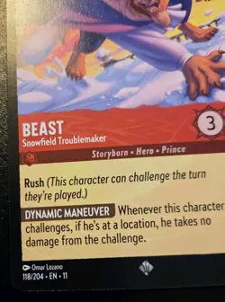 Beast - Snowfield Troublemaker 118/204 Super Rare Winterspell Disney Lorcana TCG - Image 4