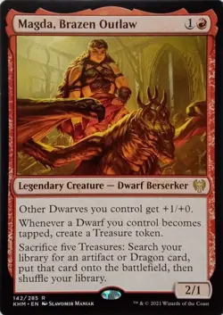 142/285 MAGDA, BRAZEN OUTLAW RARE KALDHEIM MTG CARD - Image 1