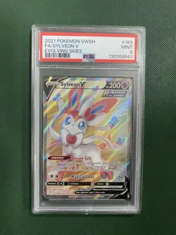 Sylveon V 183/203 Full Art PSA 9 Pokemon TCG Card SWSH Evolving Skies - Image 1