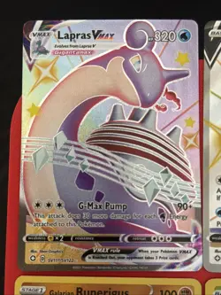 Pokemon TCG 8 Card Lot SWSH V VMAX RARE FULL ART Holo NM SHINY LAPRAS - Image 2