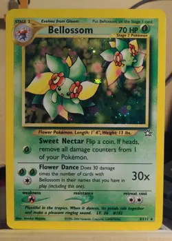 Pokemon TCG Bellossom #3 Neo Genesis Holo Card Release Date 12/16/2000 - Image 1