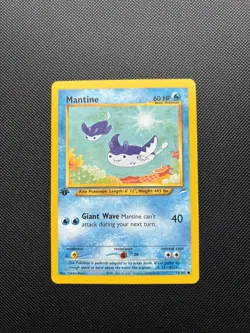 Pokemon Card Neo Destiny 1st Edition Mantine 74/105 WOTC - Image 1