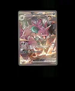 FAN-ART READ DESCRIPTION BELOW Glossy HOLO Nidoking Pokemon Card p1g - Image 1