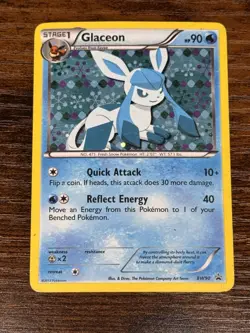 Pokemon TCG Glaceon BW90 Black Star Promo Holo Card Black White 2013 MP - Image 1