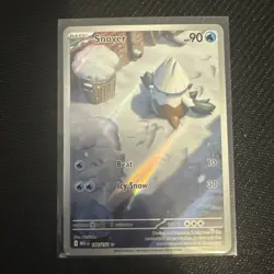Pokemon Card TCG Snover 140/132 Mega Evolution Illustration Rare - Image 1