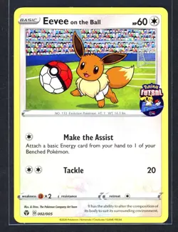 Pokemon Cards - Eevee on the Ball 002/005 - Futsal - NM - Image 1