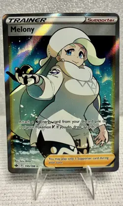 MELONY 195/198 FULL ART HOLO (NM) CHILLING REIGN POKEMON CARD TCG FREE SHIPPING - Image 1