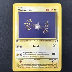 Magnemite 60/82 1st Edition Team Rocket Pokemon Card WOTC Common NM Vintage - Image 1