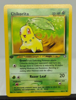 1st Edition Chikorita 54/111 - NM Near Mint Non Holo - Neo Genesis Pokemon Card - Image 1