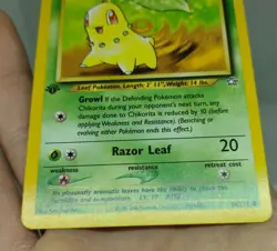 1st Edition Chikorita 54/111 - NM Near Mint Non Holo - Neo Genesis Pokemon Card - Image 3