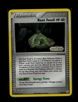 Pokemon Card Ex Legend Maker Root Fossil NM 40 80/92 2006 Reverse Stamped Holo - Image 1