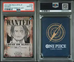 PSA10 Shanks OP09-004 Wanted Emperors in the New World ONE PIECE Card Japanese - Image 3