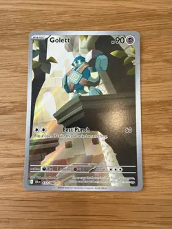 Pokemon Golett Black Bolt Illustration Rare Card 122/086 Near Mint Condition - Image 1