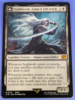 MTG Magic: FINAL FANTASY: Sephiroth, Fabled SOLDIER #0115 Mythic - NM - Image 1