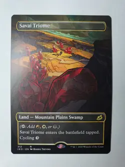 MTG - Savai Triome Borderless - Ikoria Lair of Behemoths #310 - N/M Rare - Image 1