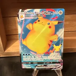 Pokemon Pikachu TCG Surfing VMAX Full Art Celebrations Card 009/025 NM Condition - Image 3
