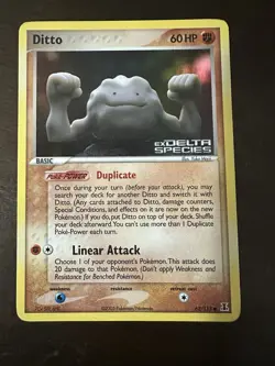 Pokemon TCG Ditto EX Delta Species Card 62/113 Geodude Holo Stamped - Image 1