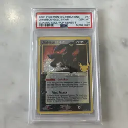 2021 POKEMON CELEBRATIONS CLASSIC COLL #17 UMBREON-GOLD STAR PSA 10 - Image 1