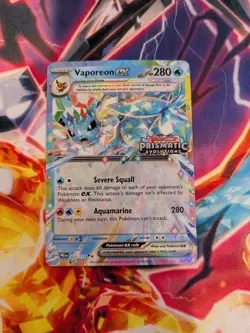 Vaporeon ex - (Prismatic Evolutions Stamp) 023/131 promo NM pokemon card - Image 2