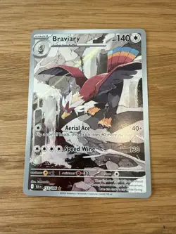 Pokemon TCG Braviary Full Art Black Bolt Rare Card 155/086 Illustration Rate - Image 1