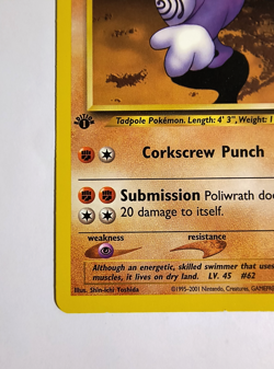 Pokemon Card 2001 1ST Edition POLIWRATH Ultra Rare 28/75 Neo Discovery NM - Image 4