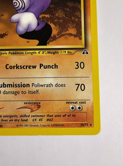 Pokemon Card 2001 1ST Edition POLIWRATH Ultra Rare 28/75 Neo Discovery NM - Image 5