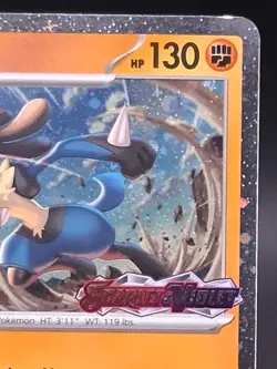 Lucario 114/198 Scarlet & Violet Base Stamped Cosmos Holo Promo Pokemon TCG NM - Image 3