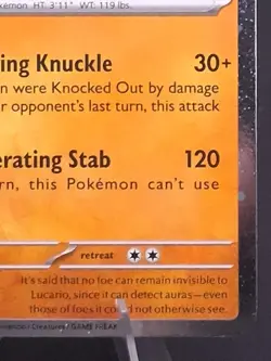 Lucario 114/198 Scarlet & Violet Base Stamped Cosmos Holo Promo Pokemon TCG NM - Image 4